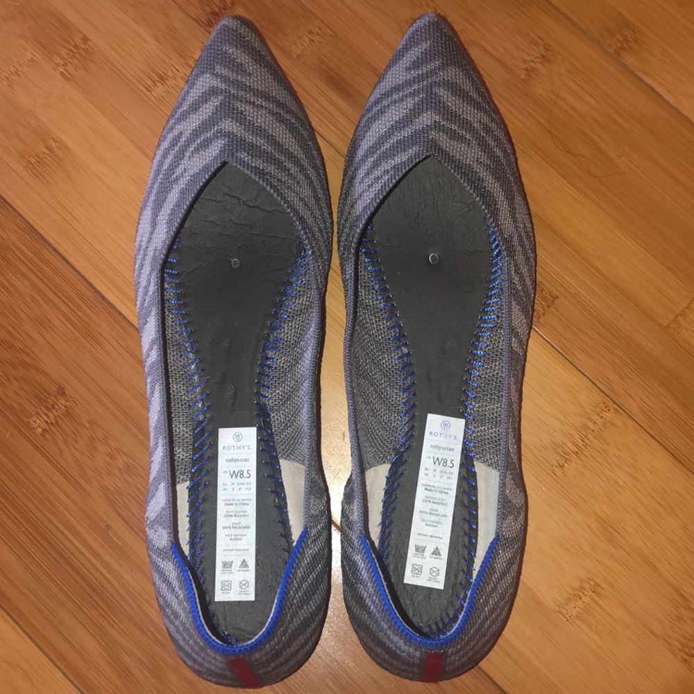 Rothy’s Grey Zebra Points - Size 8.5 Euc - image 2